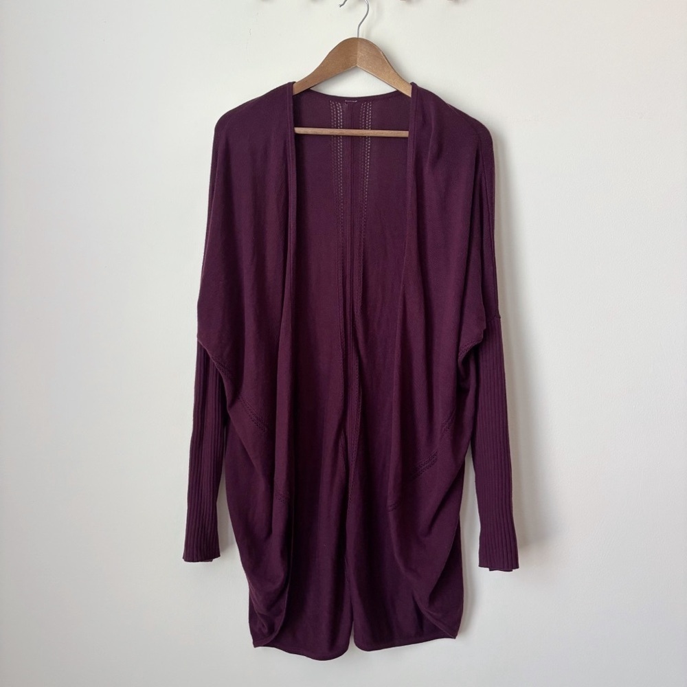 Lululemon Dark Adobe Call In Cozy Longline Wrap Cardigan Sweater Small